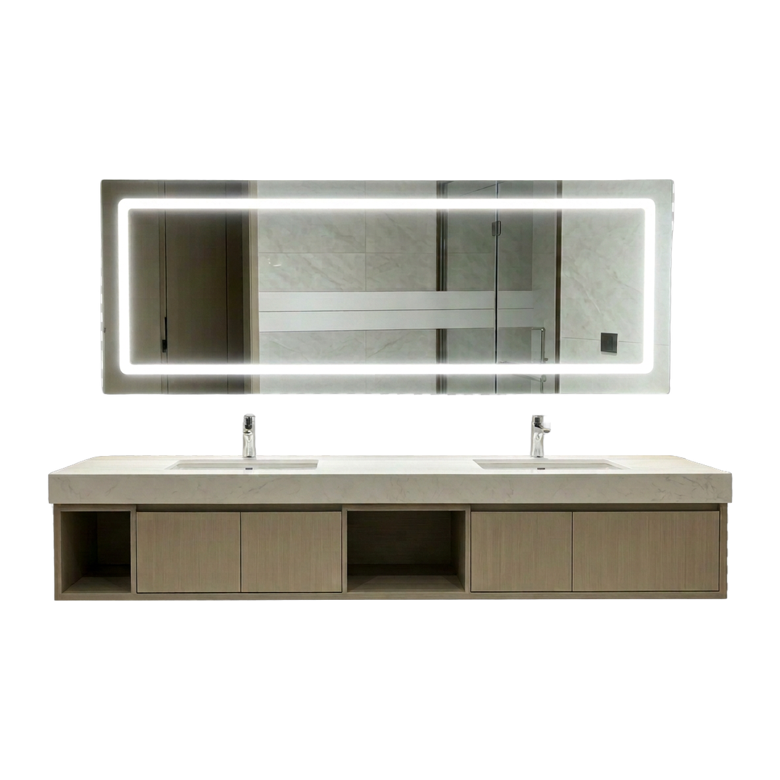 Espejo Tipo Pie de Reina 167x55cm con Botón de Encendido y Apagado
